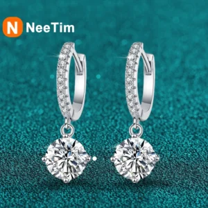 NeeTim Moissanite Drop Earrings