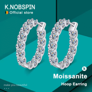KNOBSPIN 2.6ct D Moissanite Earring